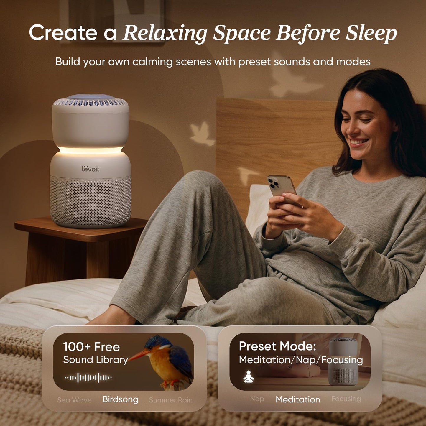 LEVOIT Smart Air Purifier for Home Bedroom, Quiet for a Nursery, Sprout