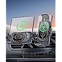 xuenair 15W Fast Charging Wireless Car Charger Mount, Z Fold 7 Car Mount with LED Light Auto Sensor, Car Phone Holder Wireless Charger for Samsung