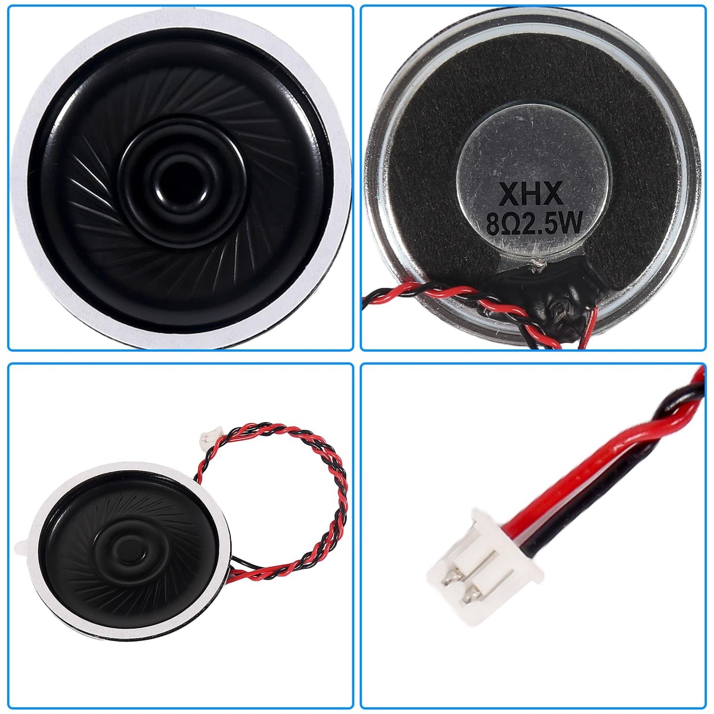 4Pcs 36mm Round Speaker 2.5W 8 Ohm Loud Micro Speaker Replacement for Electronics & DIY Projects