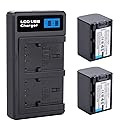 DFTIM 2 Pack NP-FV70 2200mah Battery Compatible for Sony FDR-AX53 FDR-AX700 HDR-CX455/B HDR-CX675/B HDR-CX900 HDR-PJ340 HDR-PJ540 HDR-PJ670/B