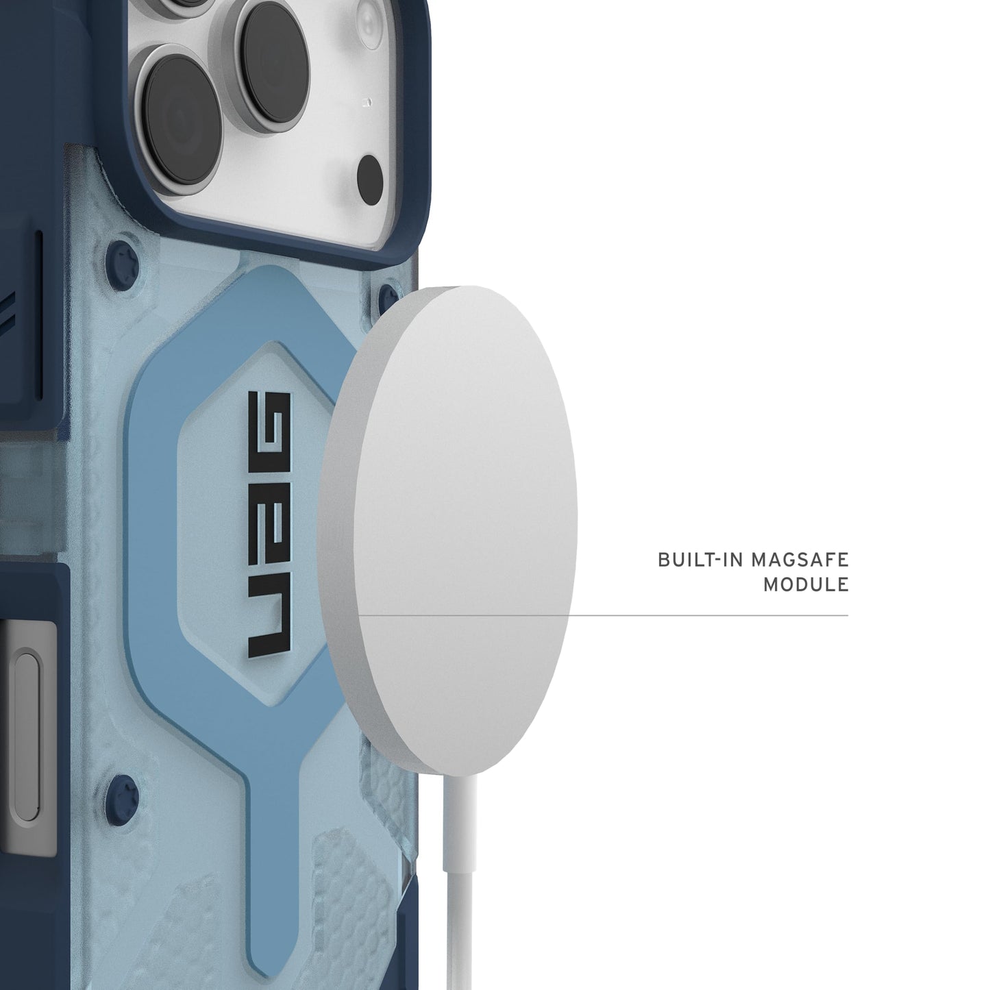 URBAN ARMOR GEAR UAG Designed for iPhone 17 Pro Case Pathfinder Clear + Wrist Lanyard Bundle - Compatible with MagSafe Military Grade Protective