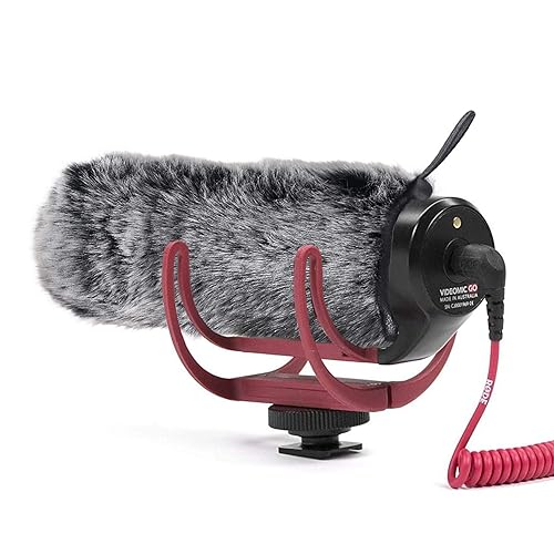 YOUSHARES Microphone Deadcat Windscreen - Outdoor Wind Shield Mic Windshield Muff Fur Custom Fit for Rode VideoMic GO Camera Microphone