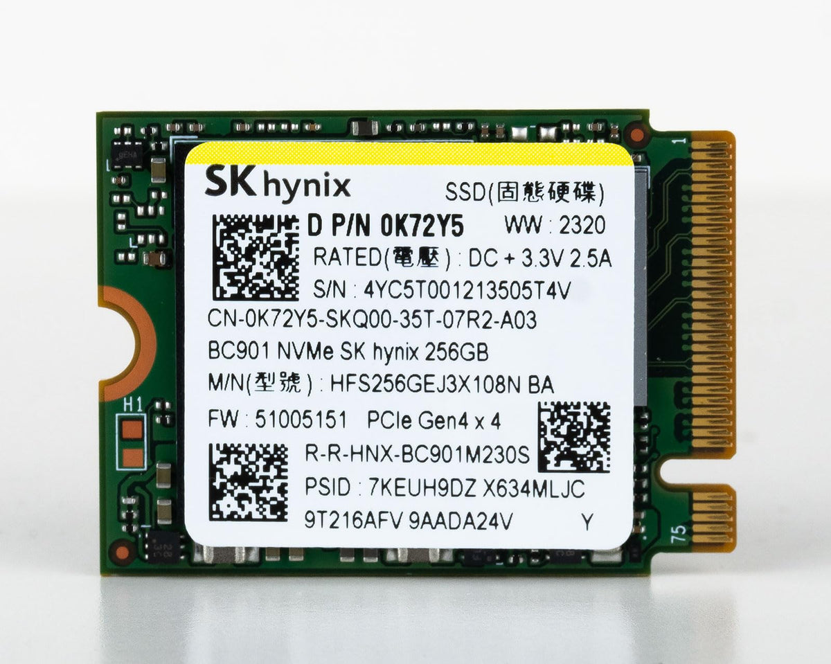 CUK Hynix BC511 (HFS256GEJ3X108N) 256GB Gen4 M.2 2230 PCIe NVMe Internal Solid State Drive (SSD) Bulk OEM Tray