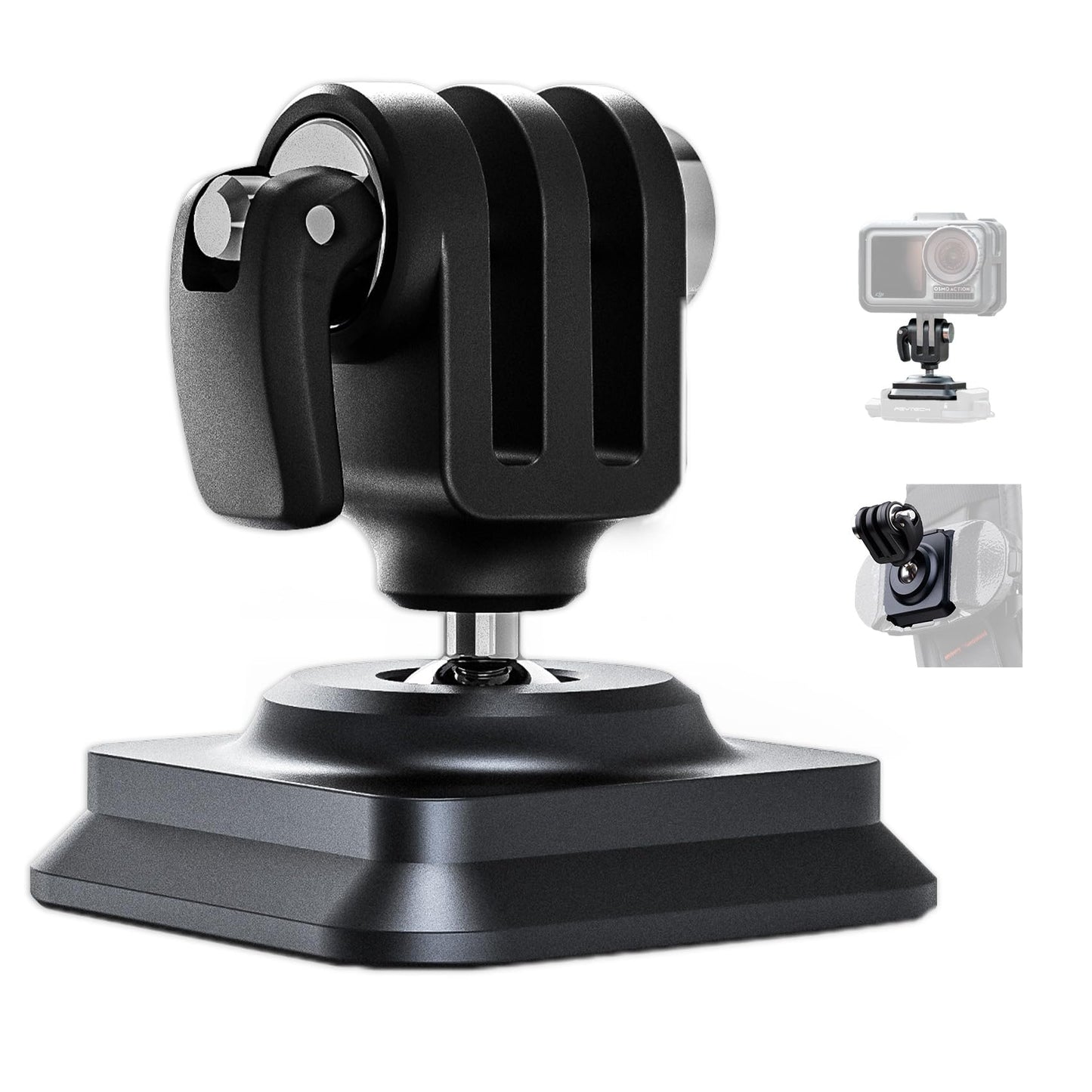 PGYTECH Action Camera Arca-Type Quick Release Plate, Aluminum Alloy Action Camera Mount for Gopro/Insta360/DJI Osmo Action/Pocket Most Action Cameras