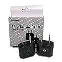 Ecotrees Travel Small European to US Plug Adapter 220v to 110v Travel Adapter Set of 2 / Plug Type C or Plug Type F to Type A (US Standard)/ None…