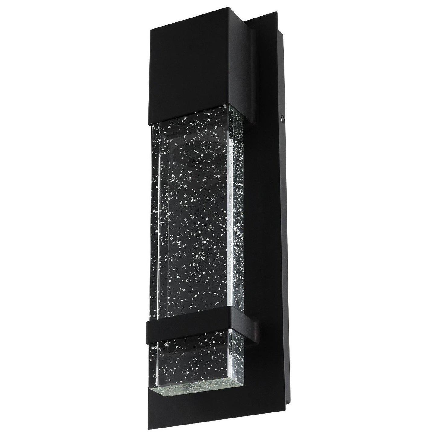 Ciata Wall Sconce Lighting -Integrated LED Reflects Warm White Lighting Through Bubble Glass -Indoor/Outdoor Rectangular Wall Light Fixture -Modern
