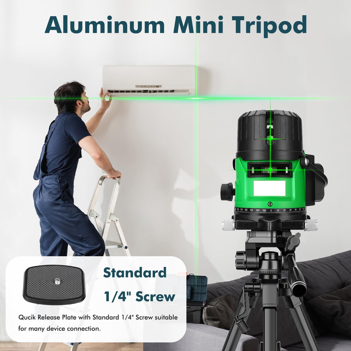 JOILCAN Mini Tripod for Camera, 25" Tabletop Camera Tripod, Portable Travel Tripod with Phone/Tablet Holder, Lightweight Aluminum Tripods for DSLR