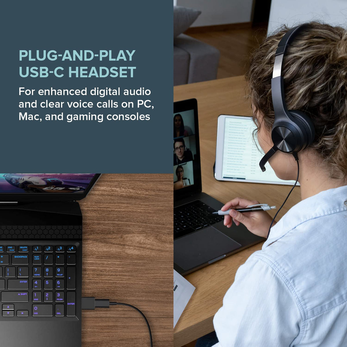 Creative Chat USB On-Ear Headset with Noise-Cancelling Mic and SmartComms