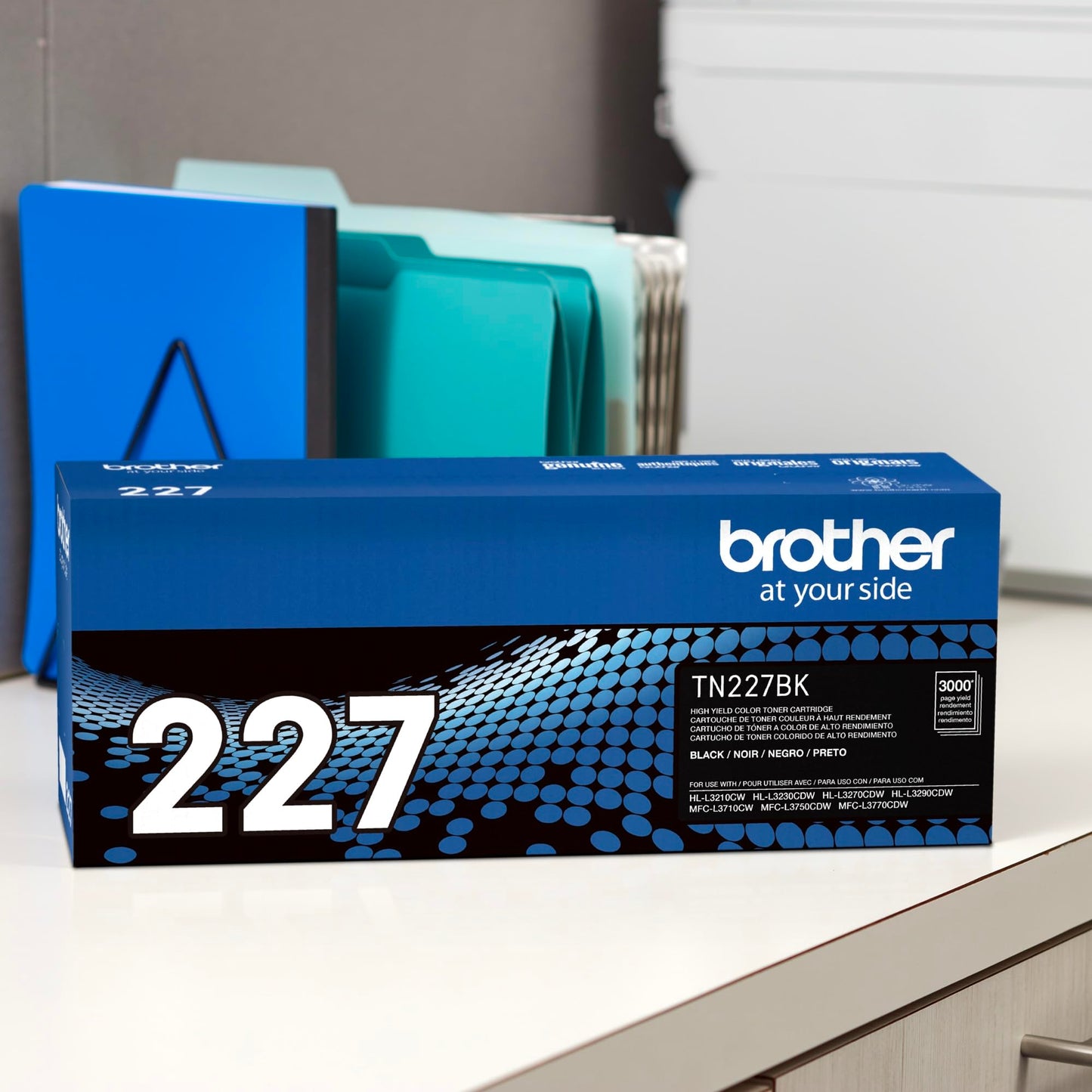 Brother Genuine TN227, TN227BK, High Yield Toner Cartridge, Replacement Black Toner, Page Yield Up to 3,000 Pages, TN227BK, Amazon Dash Available