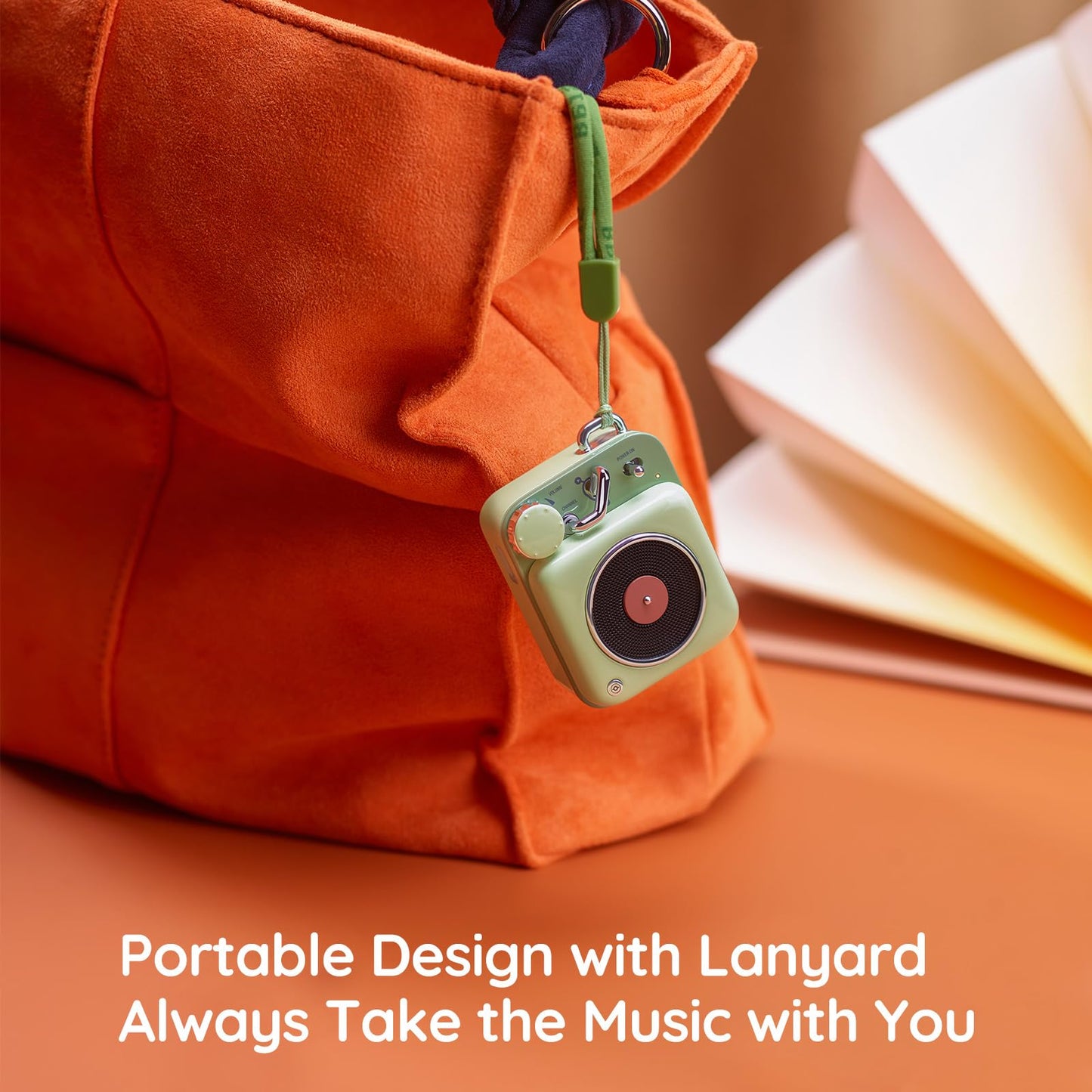 Muzen Mini Bluetooth Speaker, Button Small Cute Portable Metal Retro Wireless Speaker with Loud Volume Great Sound and Portable Lanyard & Gift Bag