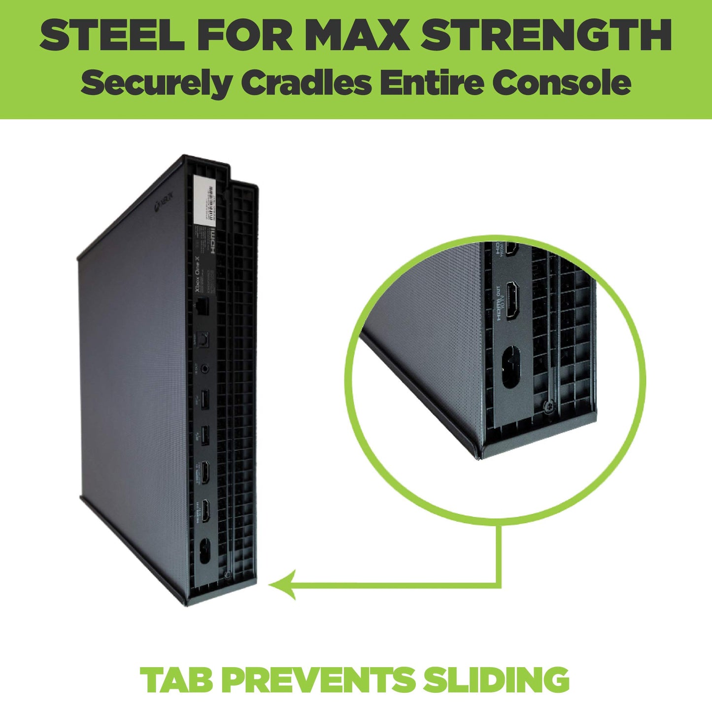 HIDEit Mounts X1X Bundle, Wall Mounts for Xbox One X and Controllers, Steel Mounts for Xbox One X and Two Controller Mounts to Safely Store Your Xbox