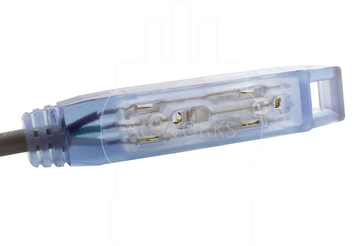 AC WORKS [C14B515-018 IEC C14/ Sheet E IT Plug to Bar Style Household Power Strip Tri-Outlet