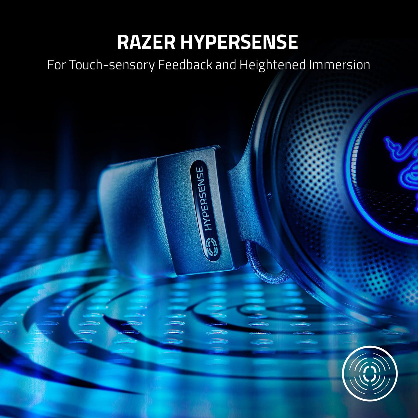 Razer Kraken V3 Pro HyperSense Wireless Gaming Headset w/Haptic Technology: Triforce Titanium 50mm Drivers -THX Spatial Audio - Hyperspeed Wireless