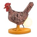 Funny Chicken Night Light Lamp - Small Standard E12 Rooster Laying Egg Light, Farmhouse Table Decor, Unique Birthday Gifts for Chicken Lovers, Quirky