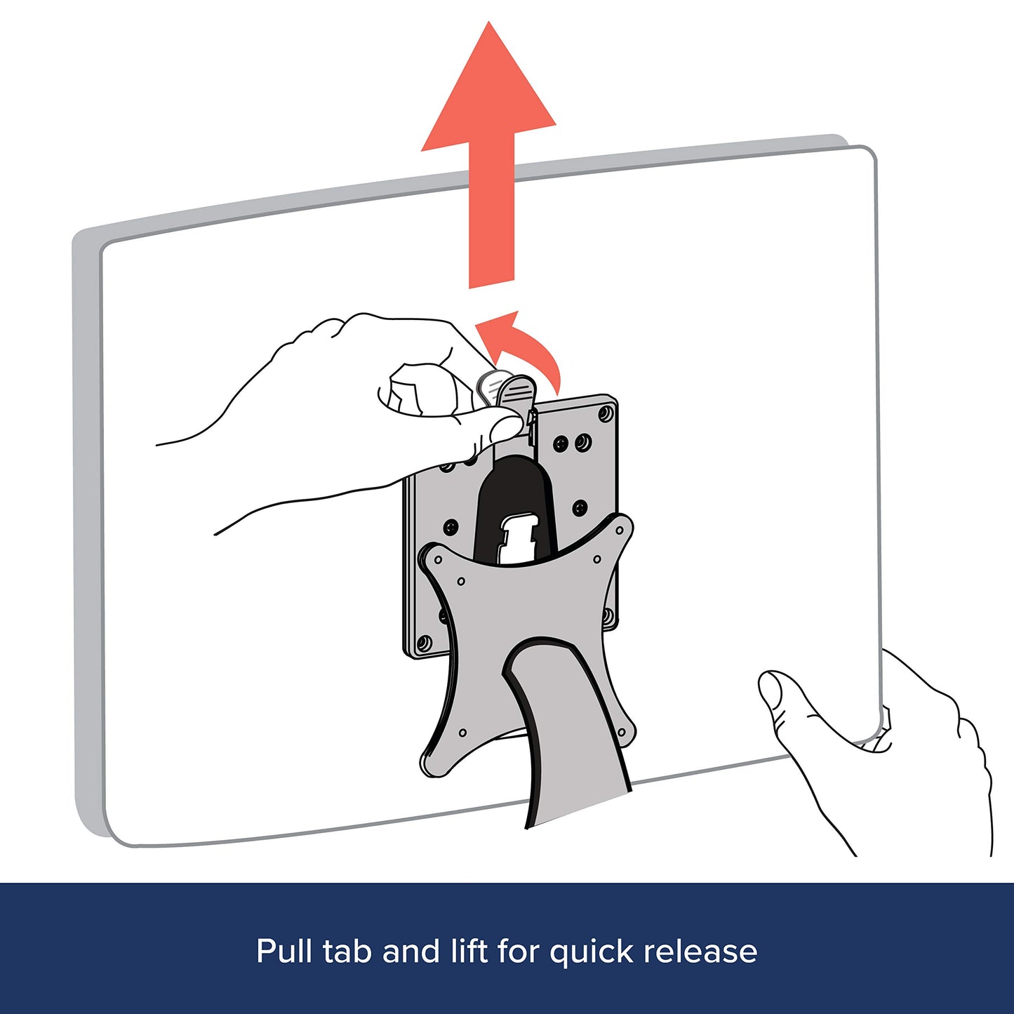 Ergotron - Quick Release Bracket - for Monitor and TV Screens Up to 35 lbs, Less Than 3 Inch Display Depth - Add-on for VESA Monitor Arms