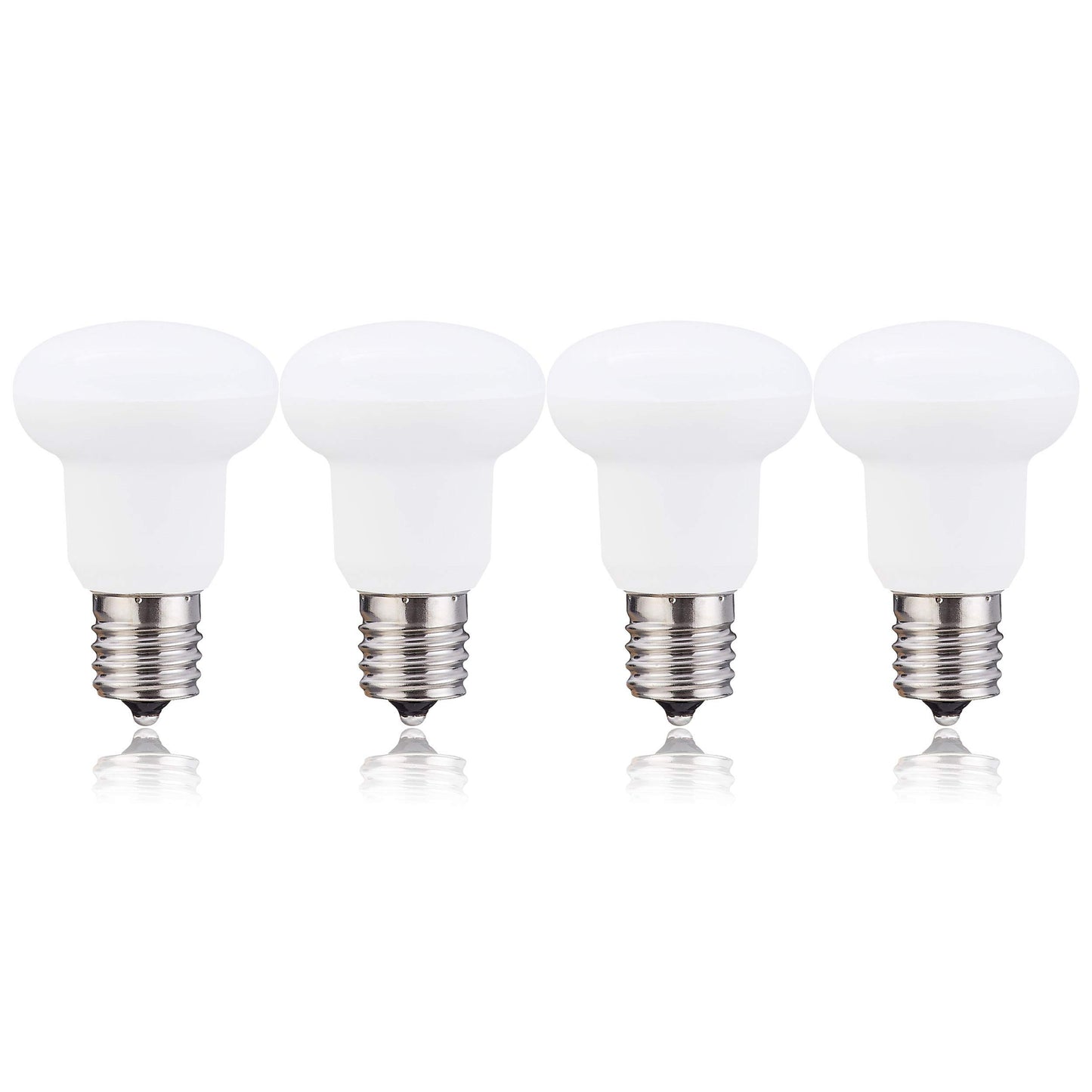 (PACK OF 4)BR14 R14 E17 LED Bulb, 3W (30W equivalent), 3000K (Warm White), CRI 85+, Wide Flood Light Bulb for Ceiling fan, 120° Beam Angle
