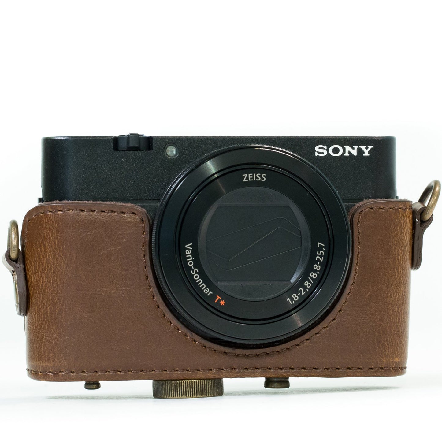 MegaGear Ever Ready Protective Leather Camera Case, Bag for Sony Cyber-Shot DSC-WX500 Digital Camera (Dark Brown) (MG600)