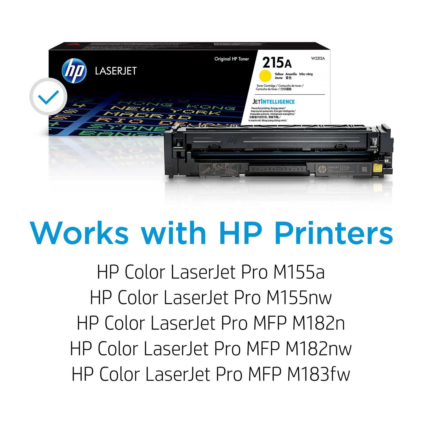 HP 215A Yellow Toner Cartridge Printers | Works with Printer Series: Color LaserJet Pro M155, Color LaserJet Pro MFP M182, M183 | W2312A