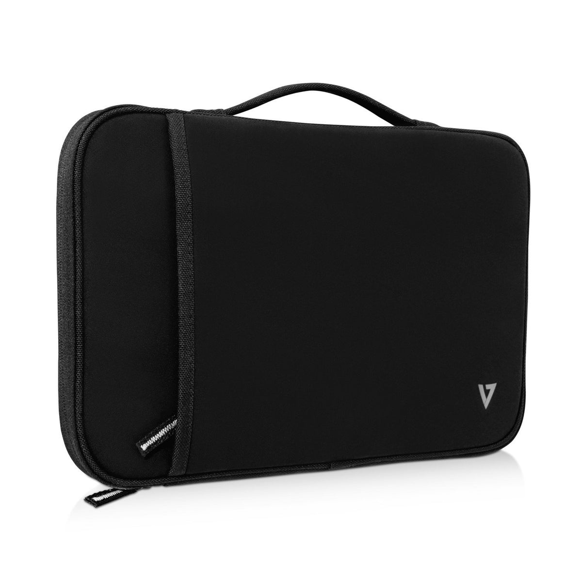V7 Black Protective Laptop Sleeve Case for 12 Inch MacBook or Chromebook, Shockproof, Spill-Resistant - CSE12HS-BLK-9N, 12.2"""