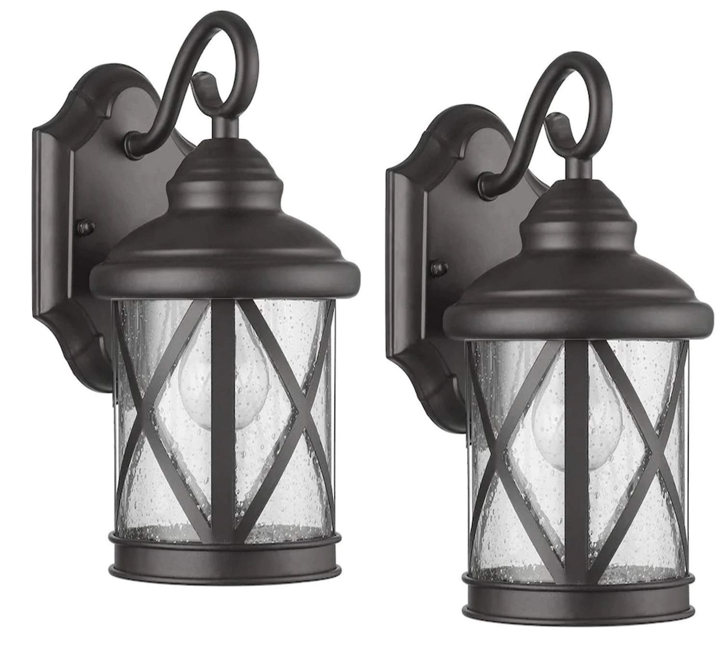 Castine Oil Rubbed Bronze Outdoor Wall Porch Lanterns 2-Pack