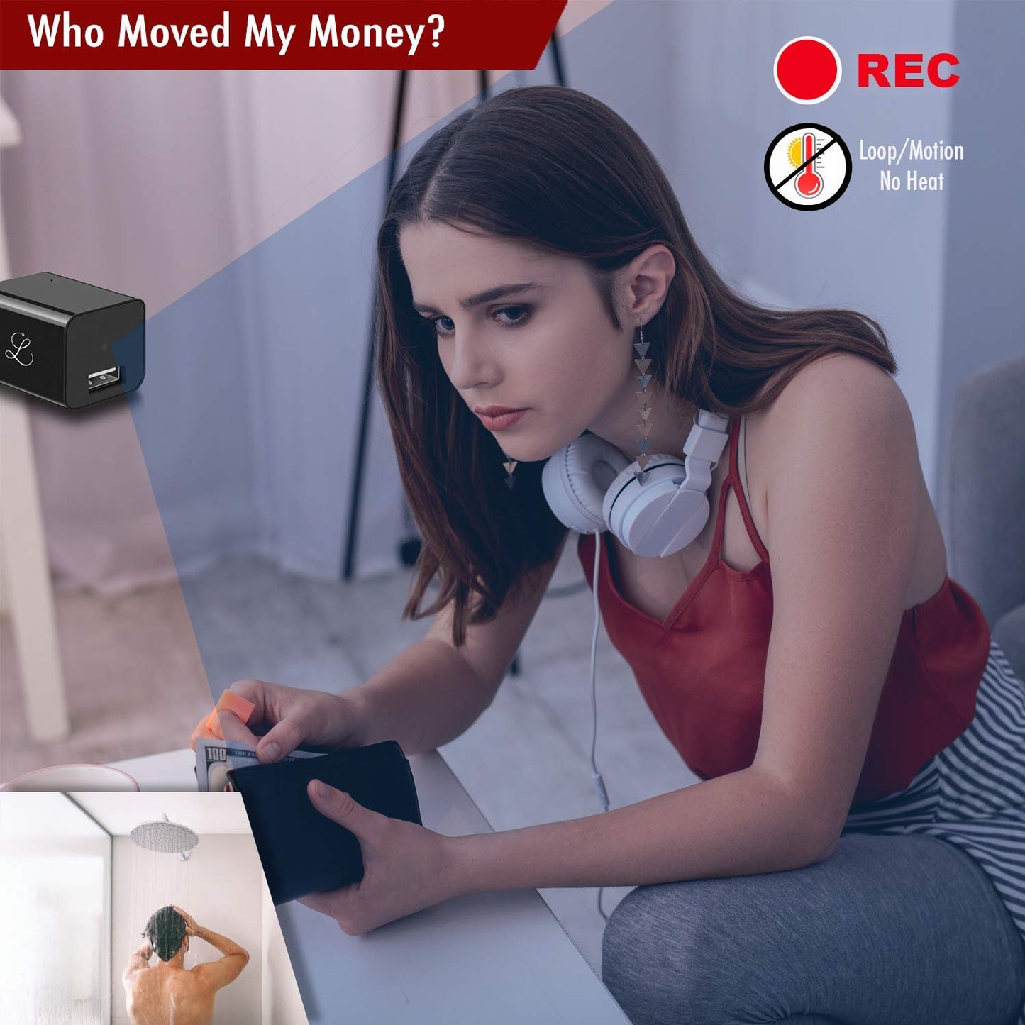 LEXPERT Full HD Dome Camera - Premium Reliable 1080p Pet Cam with Motion Detection - Easy No-WiFi Setup & Data Protection - Ideal for Pet Nanny Use