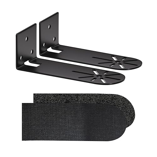 Haoyou Soundbar Wall Mount Bracket for Samsung, Sony, Bose, VIZIO, Sonos, LG, Roku, JBL and More Sound Bars Stabilized Mounting Under The TV Hold Up
