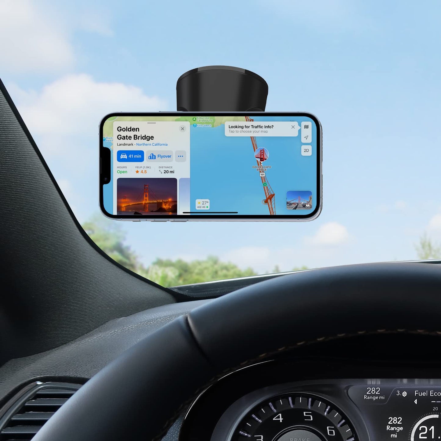 Kenu Airbase Magnetic Dashboard and Windshield Car Phone Holder Mount, Magnetic Cell Phone Holder with 360-Degree Pivot and Strong Suction Cup