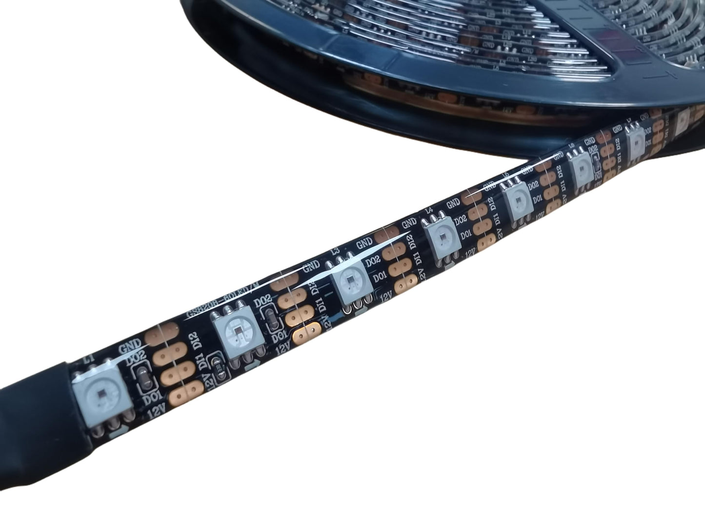 JIAANDA Smart LED Strip Lights;SK6813 Pixels Strip (Control Similar WS2815/WS2812B) Individually Addressable RGB LED Lights DC12V Input ;for Bedroom