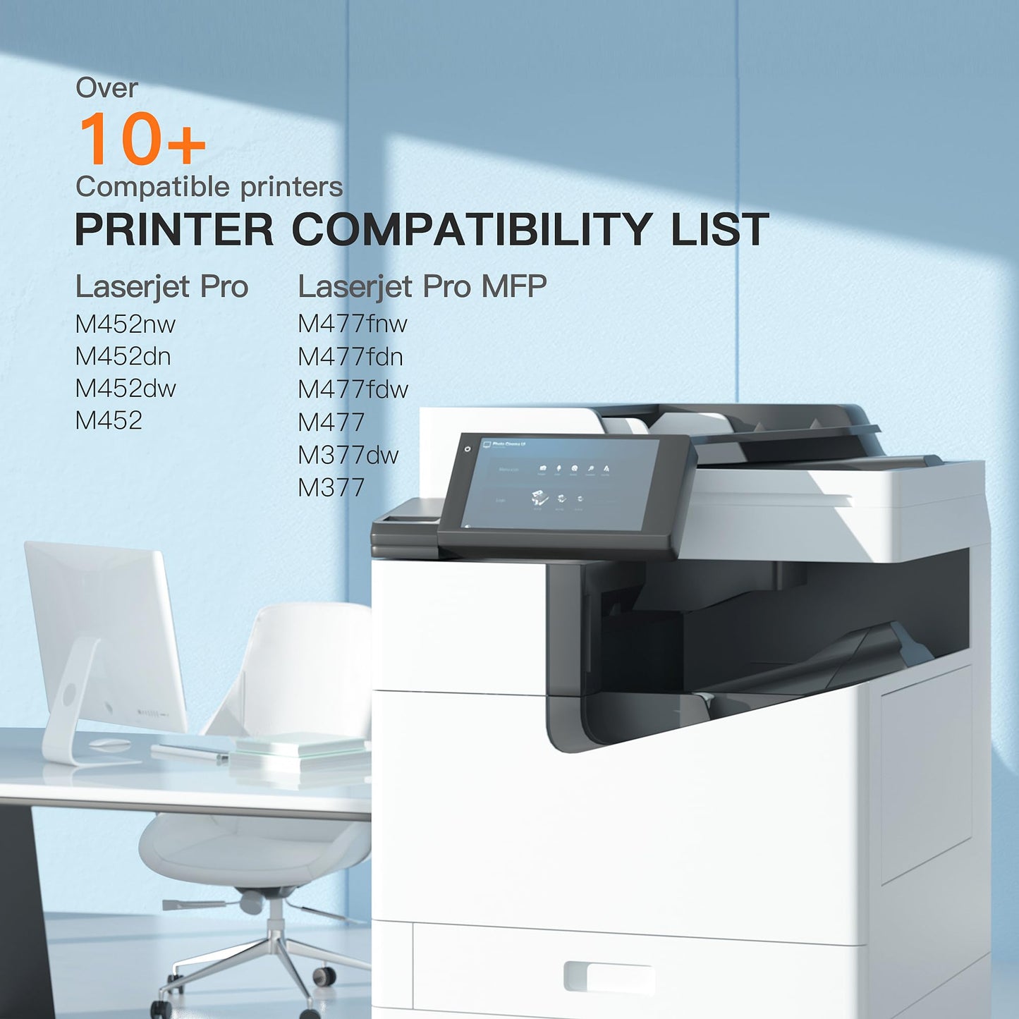E-Z Ink Compatible 410A Toner Cartridge Replacement for HP 410A 410X 410 CF410A CF411A CF412A CF413A Color Laserjet Pro MFP M477fnw M477fdw M477fdn