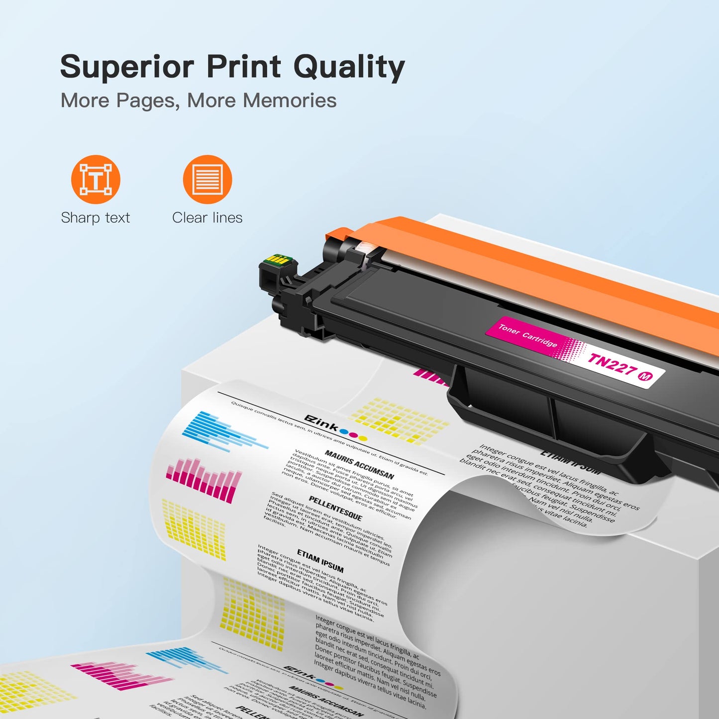 E-Z Ink Compatible Replacement for Brother TN227 TN-227 TN227M TN223 TN223M