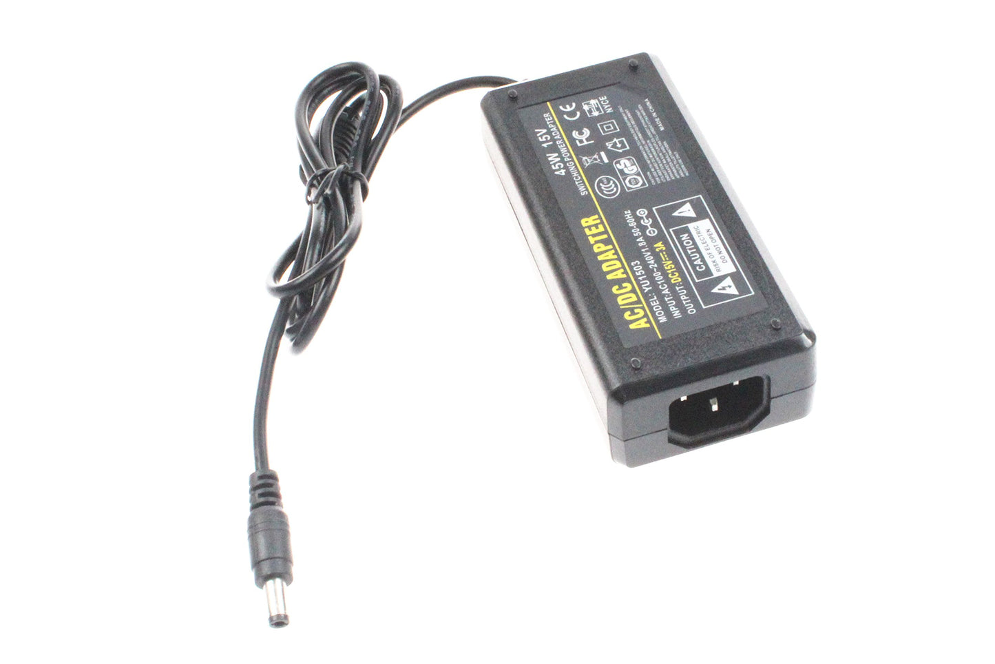 NOYITO 15V 3A 45W AC to DC Adapter 120V 100-240V 50 60 Hz to 15V Power Supply Charger Transformer 5.5 x 2.5 2.1mm DC Power Connector