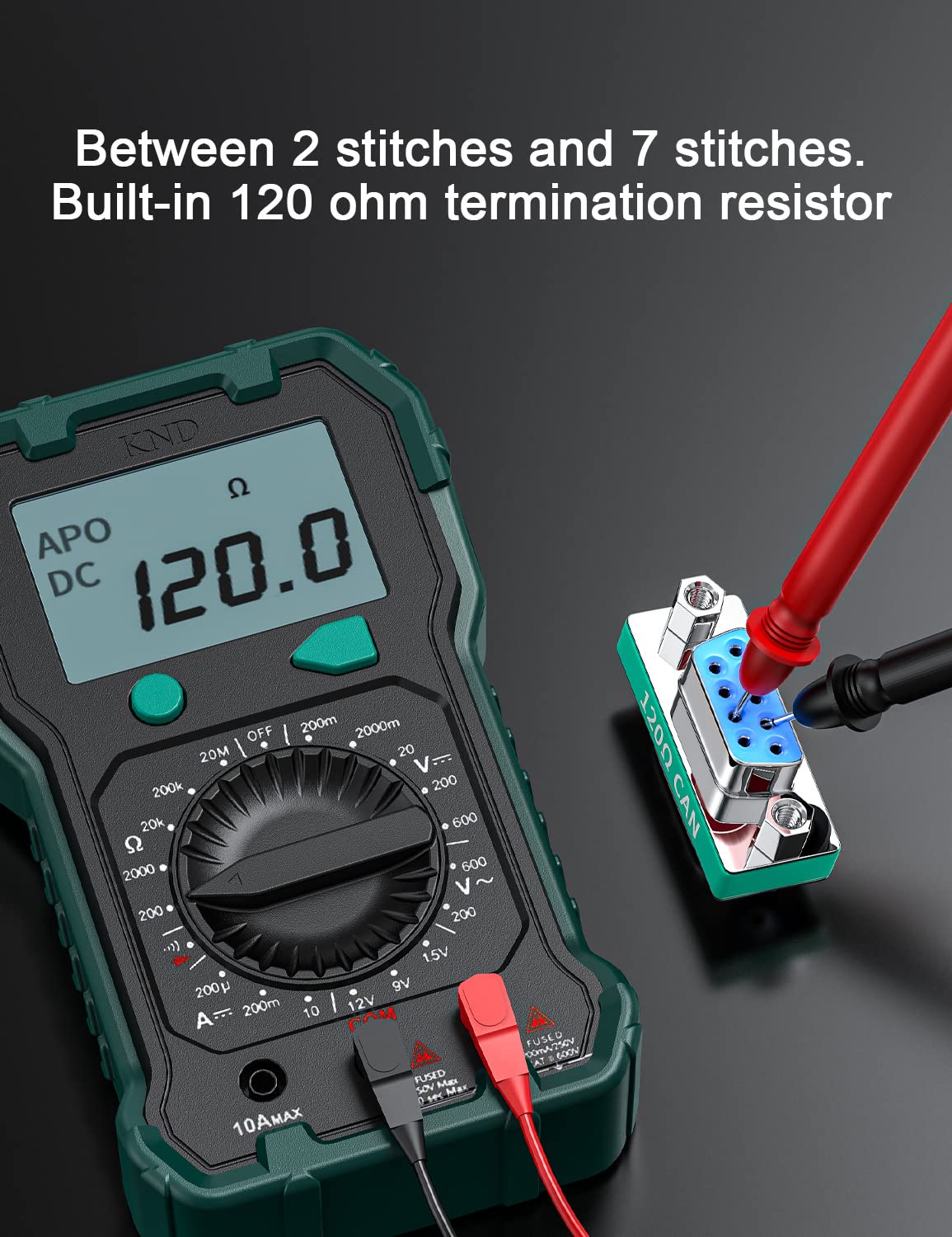 JUXINICE 2Pack CAN Bus DB9 Terminal Male to Female Connector Adatper with 120ohm Resistance Between CAN-H and CAN-L DB9-RS485 Adapter