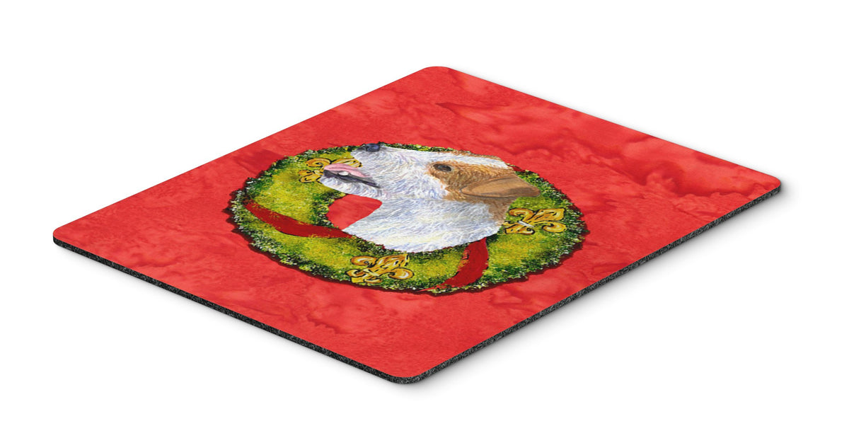 Caroline's Treasures SS4191MP Jack Russell Terrier Cristmas Wreath Mouse Pad, Hot Pad or Trivet for Home Office Gaming Working Computers Laptop Mouse