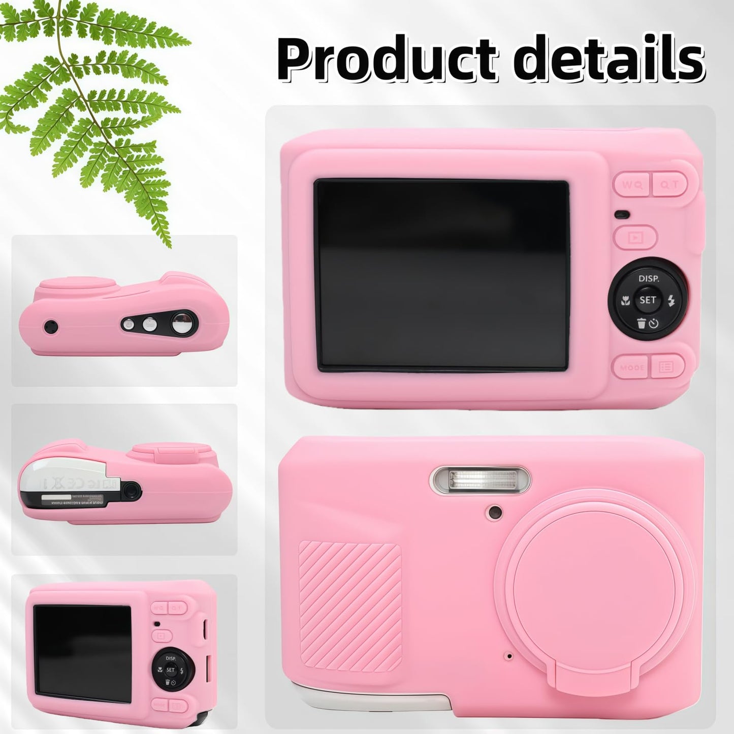 SZHSYJY Case for Kodak PIXPRO FZ45, FZ45 Accessories: Soft Silicone Protective Case with Removable Lens Cover, Includes 2 Screen Protectors and 1