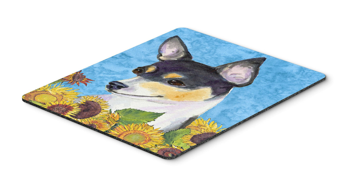 Caroline's Treasures SS4151MP Fox Terrier in Summer Flowers Mouse Pad, Hot Pad or Trivet for Home Office Gaming Working Computers Laptop Mouse