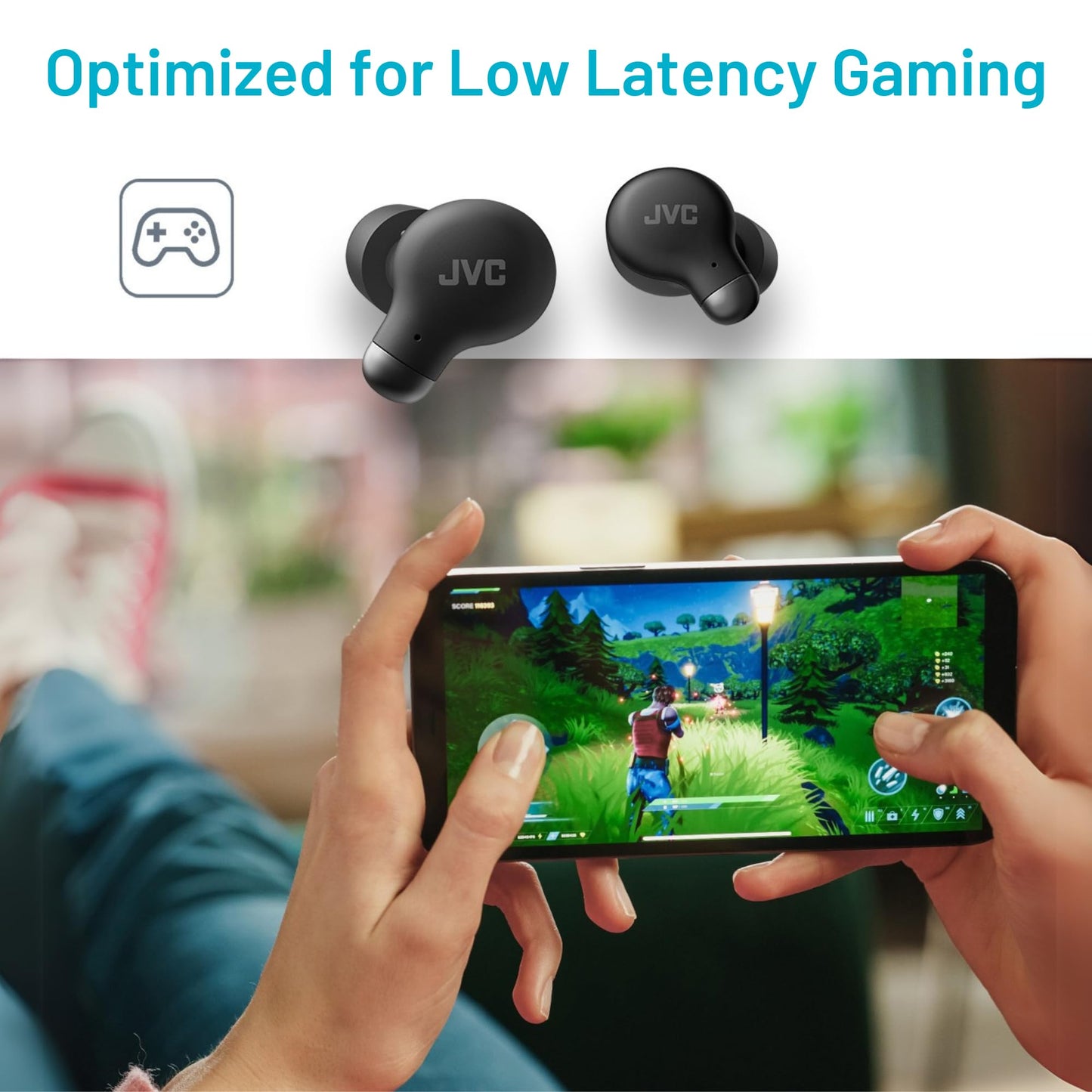 JVC Active Noise Cancelling True Wireless Earbuds - Bluetooth 5.3 with ANC - Comfortable Fit with S/M/L Silicon & Memory Foam Earpieces - IPX4 Water…