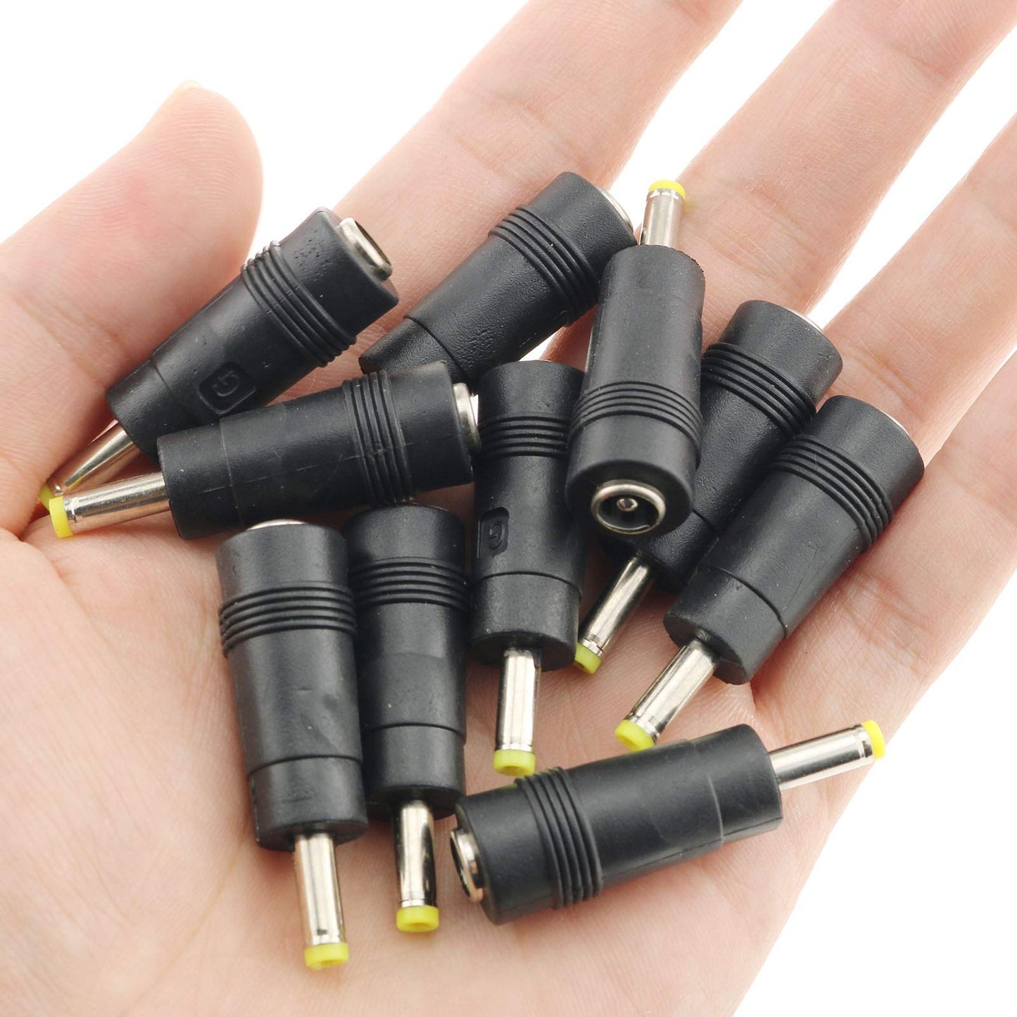 E-outstanding DC Power Jack 10PCS 5.5x2.1mm Female Jack to 4.0x1.7mm Male Plug Adapter DC Barrel Charging Cable Connector