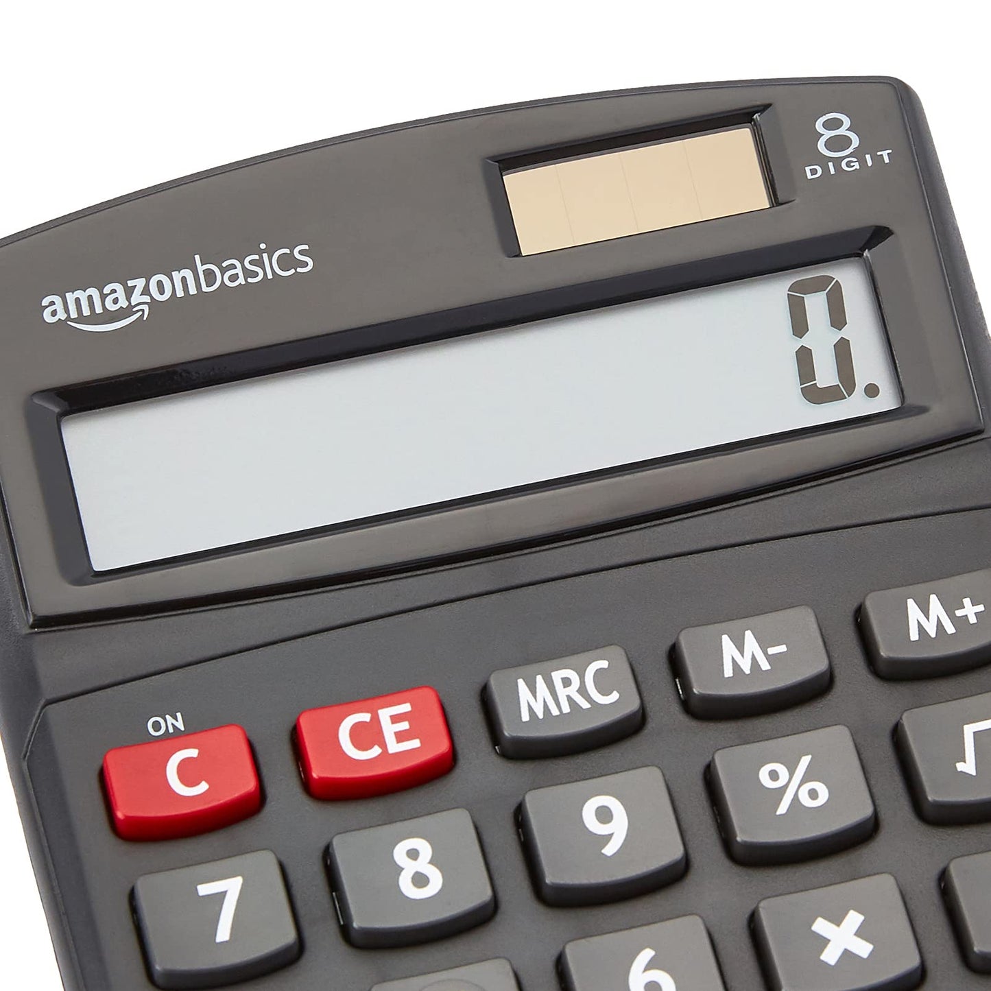 Amazon Basics LCD 8-Digit Desktop Calculator, Portable and Easy to Use, Black, 5-Pack