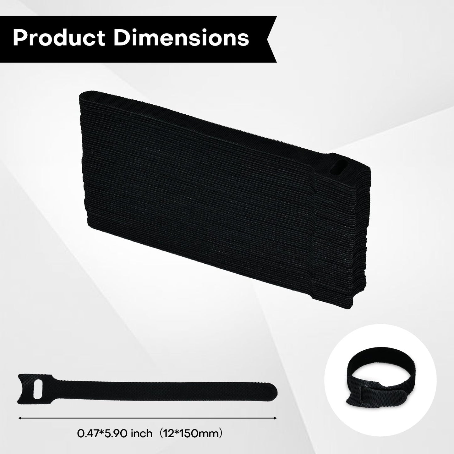 62PCS 6 inchs Microfiber Reusable Cable Ties - Adjustable Cord Organizer Straps for Electronics, Multi-Purpose Wire Management Accessories