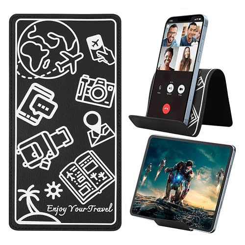 FEFUE Airplane Travel Essentials for Flying Flex Flap Cell Phone Holder &Flexible Stand for Flying, Traveling, in-Flight, Zoom Video Calls, Books