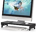 Liboer Adjustable Monitor Riser Laptop Stand Riser Metal Desktop Monitor Stand Storage for Office Supplies, Compatible Computer, Desktop, Laptop, Save