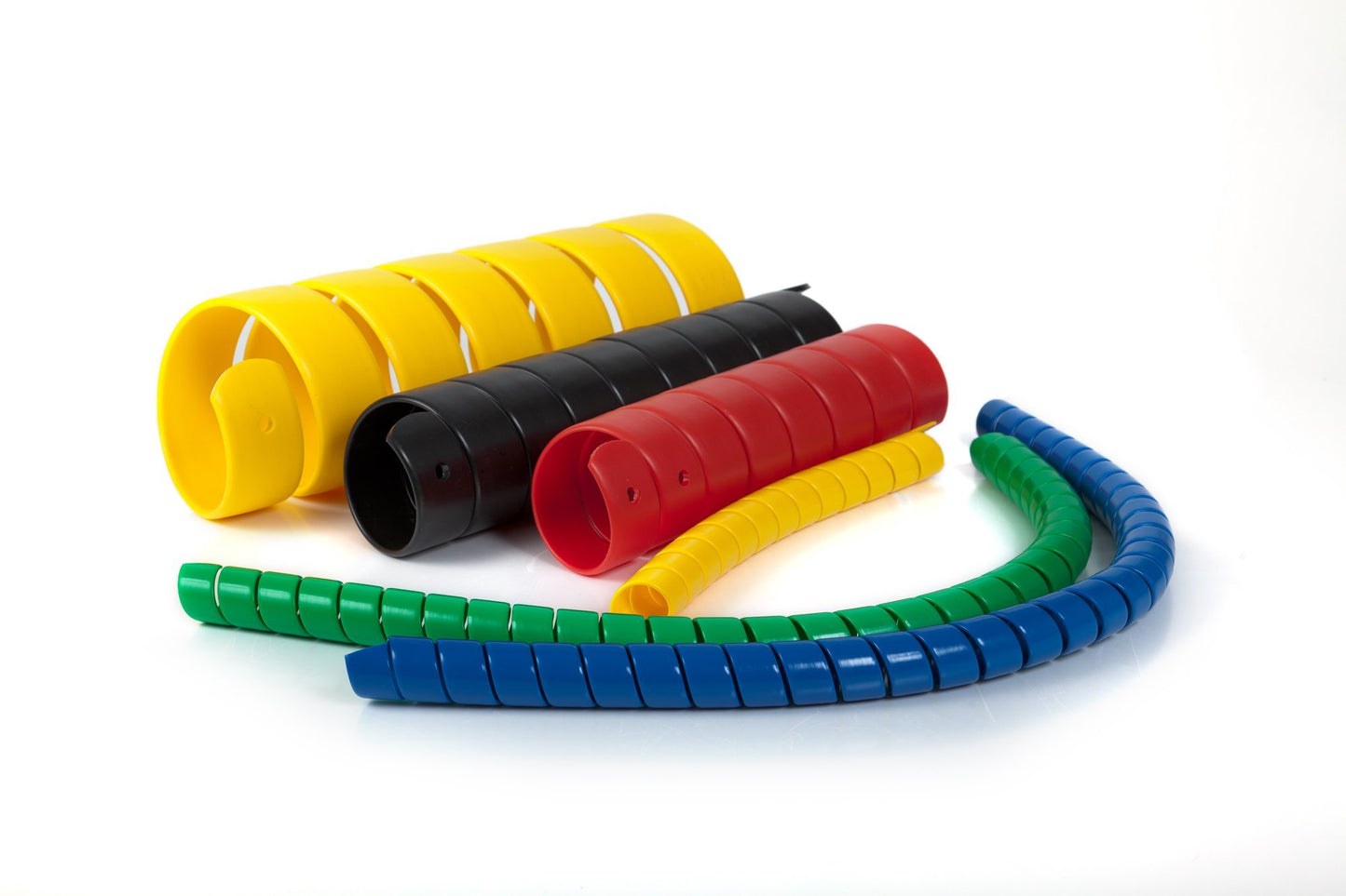 Caplugs SPPC Series - Safeplast Safe-Spiral Pre-Cut Spiral Wrap, Hose & Cable Protector, Yellow HD-PE, 2.0" OD x 10' Pre-Cut Length, Hydraulic