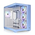 Thermaltake View 380 TG ARGB Hydrangea Blue ATX Case; 4x120mm ARGB Fans Included; Supports Hidden-Connector Motherboard; Front & Side Dual Tempered