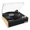 Victrola Eastwood - Bluetooth Record Player - 3-Speed Turntable, Premium MM Cartridge, Vinyl Stream for Wireless Streaming, Removable Dust Cover