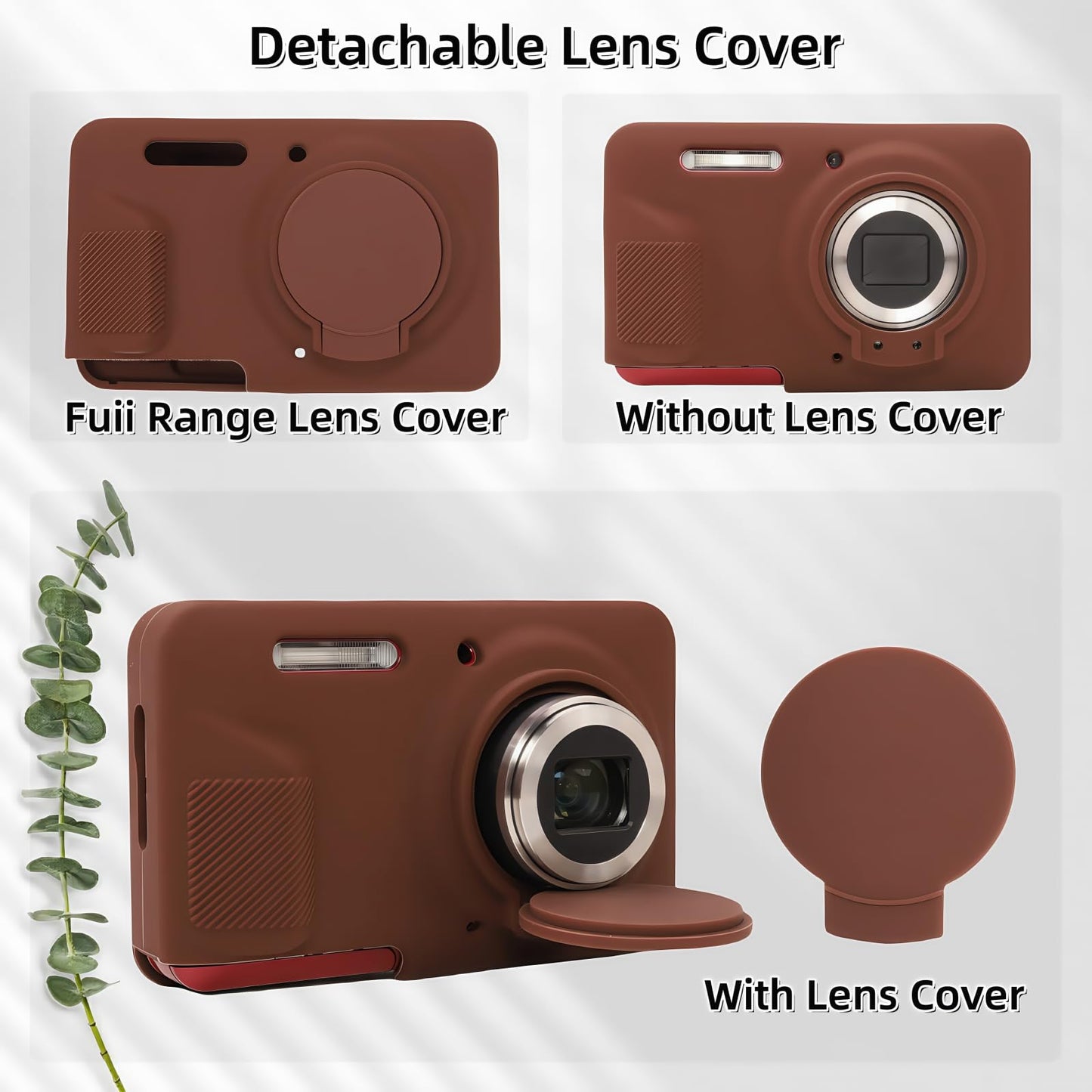 SZHSYJY Case for Kodak PIXPRO FZ55,FZ55 accessories,Soft Silicone Protective Case Removable Lens Cover,Comes with 2 Screen Protectors and 1 Wrist