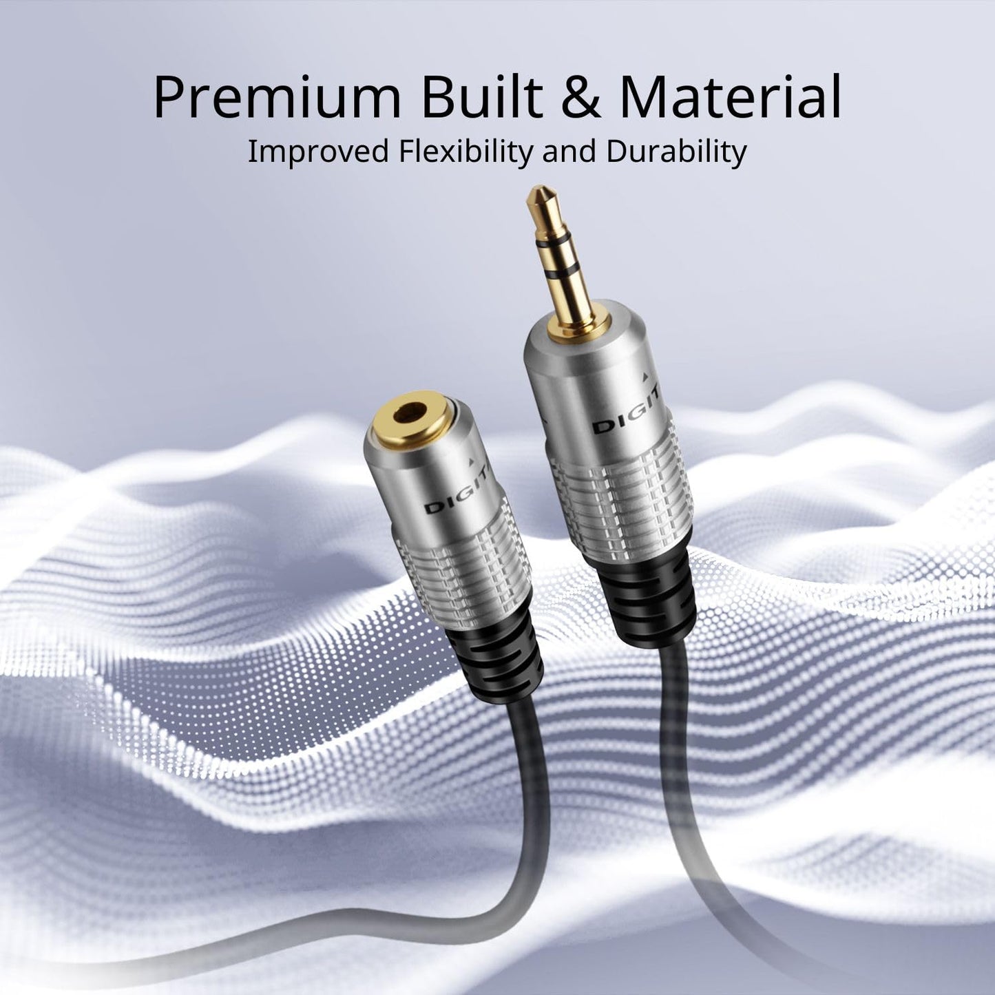 TNP Products 3.5mm AUX Extension Cable 10ft - Male to Female Audio Cord and Jack Adapter Wire Cord Plug for Headphone Extension Cable, Speakers…