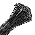 UL Listed Heavy Duty Cable Zip Ties 4 Inch, 1000Pcs Industrial Nylon Durable Self Locking Wire Tie Wraps with 20 lbs Tensile Strength, UV & Heat