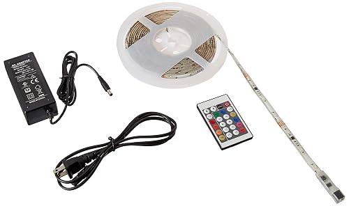 Newhouse Lighting LEDKIT-DRGB Flexible Tape Light Digital RGB Under Cabinet Flexible Strip Light, Power Supply And Remote Included, 16.4 ft