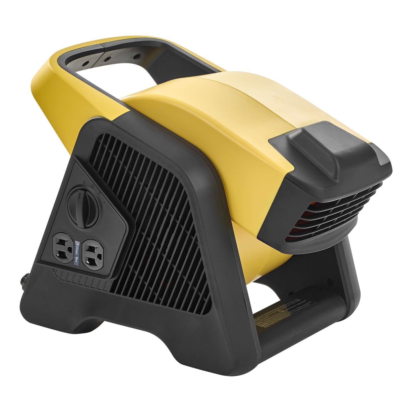 MOUNTO Heavy Duty Utility Blower, 3 Speed Portable Floor Fan with Outlet & Pivoting Head for Home & Garage Cooling, Drying and Air Circulation