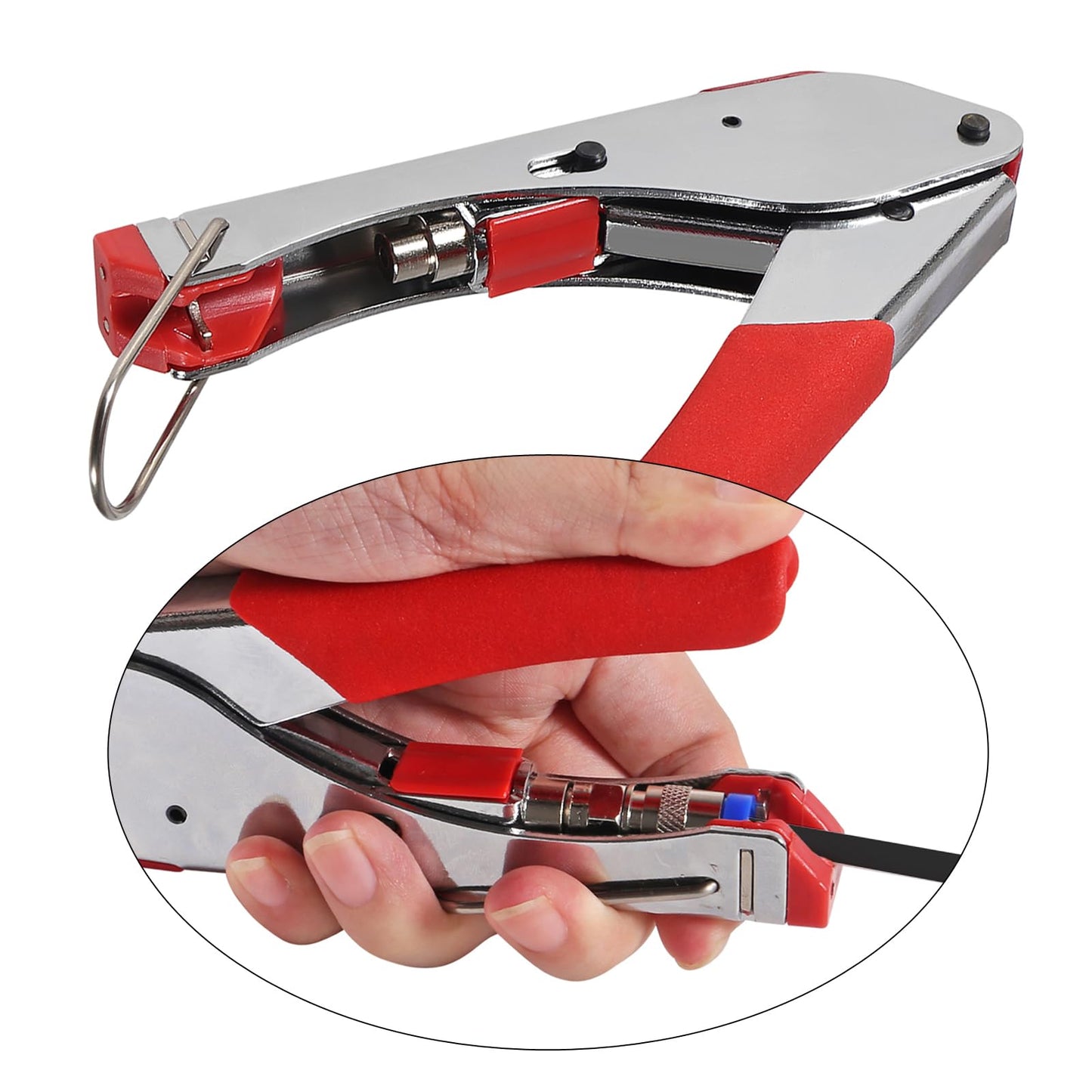 20Pcs F Type RG6 Compression Connectors Coaxial Cable Crimper Kit with Wire Stripper Repair Tool Compatible with RG59, RG6, RG11 Compatible Adjustable